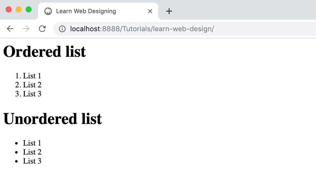 Html Lists Ordered And Unordered List How To Create List In Html Hot 